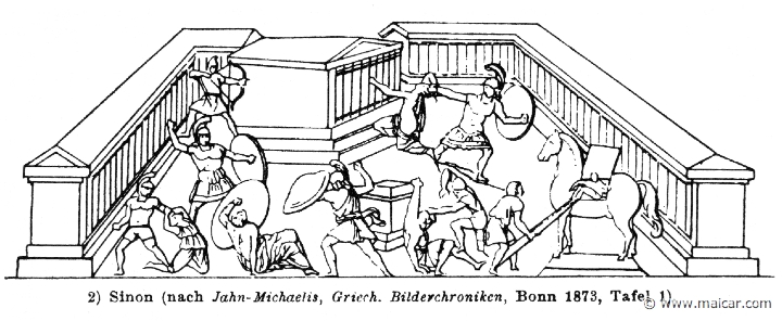 RIV-0938b.jpg - RIV-0938b: The Fall of Troy Wilhelm Heinrich Roscher (Göttingen, 1845- Dresden, 1923), Ausfürliches Lexikon der griechisches und römisches Mythologie, 1884.