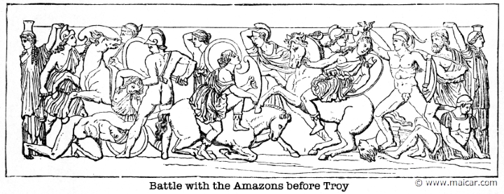 gay236.jpg - gay236: Amazons in battle. Charles Mills Gayley, The Classic Myths in English Literature (1893).