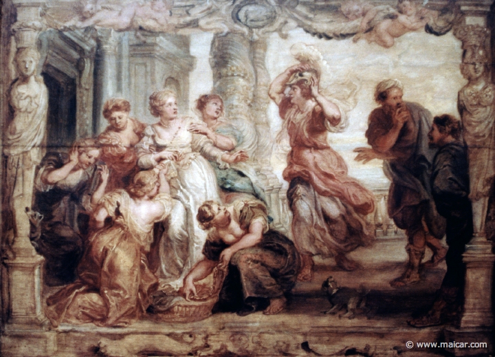 3921.jpg - 3921: Peter Paul Rubens 1577-1640: Achilles bij de dochters van Lycomedes. Museum Boijmans van Beuningen, Rotterdam.