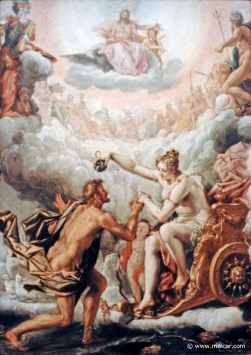 2314.jpg - 2314: Peter de Witte gen. Candid 1548-1628: Aeneas wird von Venus in den Olymp aufgenommen. Gemälde Galerie Kulturforum, Berlin.
