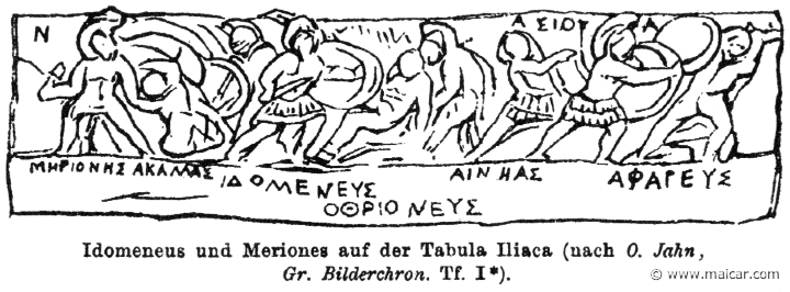 RII.1-0107.jpg - RII.1-0107: Idomeneus and Meriones. Wilhelm Heinrich Roscher (Göttingen, 1845- Dresden, 1923), Ausfürliches Lexikon der griechisches und römisches Mythologie, 1884.
