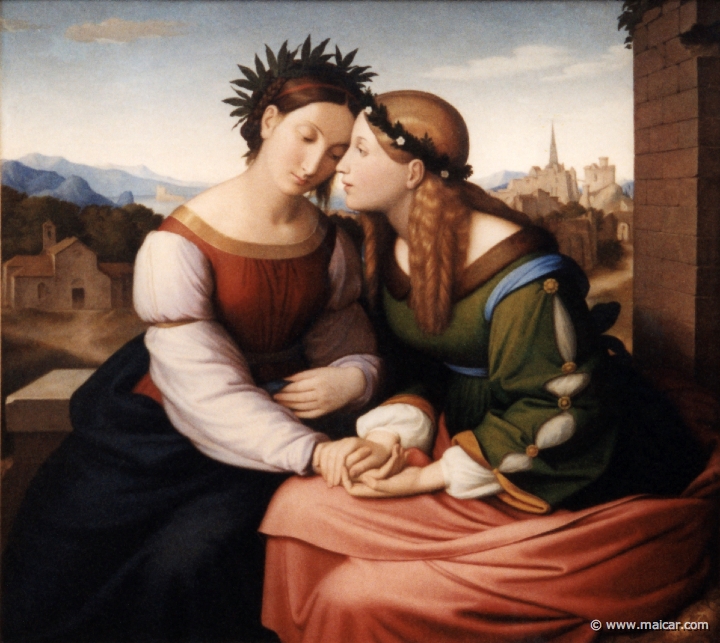 0133.jpg - 0133: Italia und Germania. 1828. J. F. Overbeck 1789-1869. Neue Pinakotek, München.