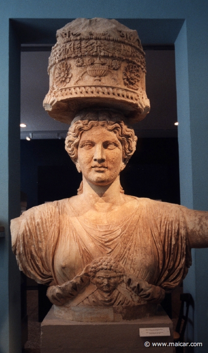 6507.jpg - 6507: Caryatid from the Lesser Propylaia. Second half of the 1C BC. Archaeological Museum of Eleusis.