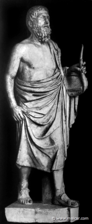 hek007a.jpg - hek007a: Statue eines unbekannten Dichters. Die Bildniskunst der Griechen und Römer, von Anton Hekler (1912).