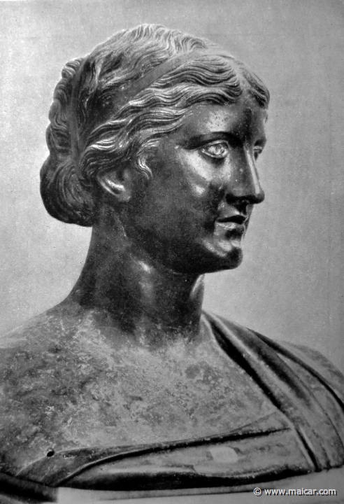 hek065b.jpg - hek065b: Bronzebüste einer unbekannten Griechin. Die Bildniskunst der Griechen und Römer, von Anton Heckler (1912).