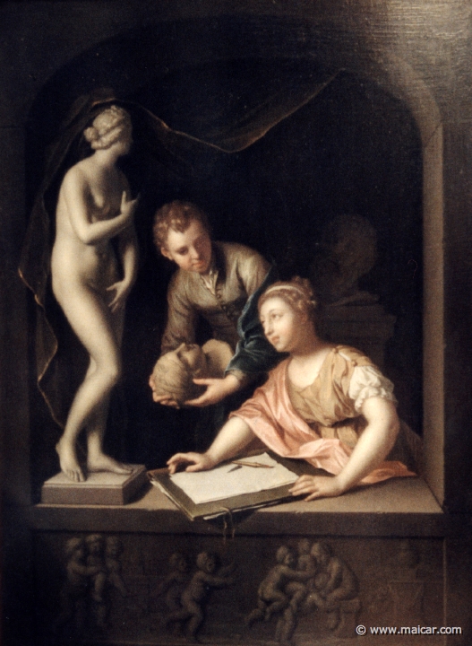 3820.jpg - 3820: Pieter van der Werff 1665-1722: A statue of Venus, with a girl drawing and a boy. Rijksmuseum, Amsterdam.