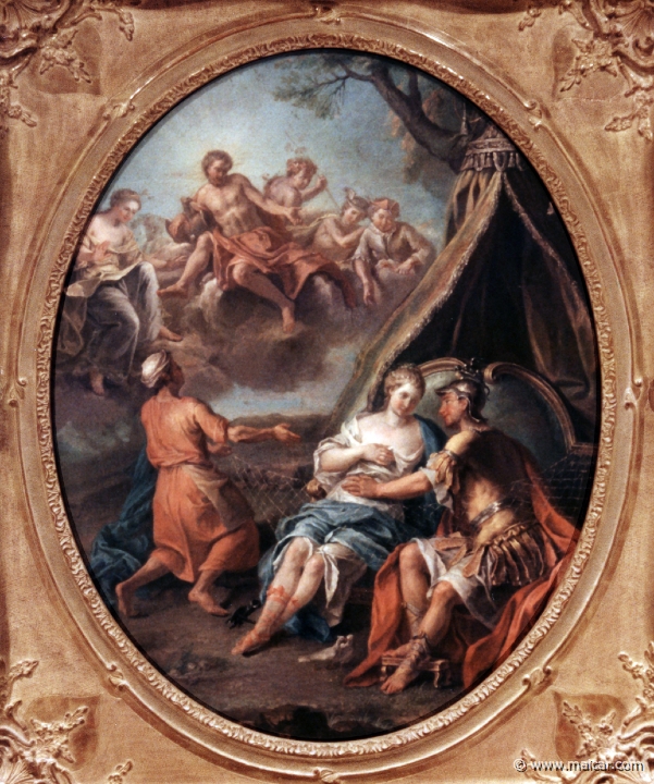 4613.jpg - 4613: Charles-Antoine Coypel 1694-1752: Vulcain fait découvrir aux Dieux les amours de Mars et Vénus. Musée des beaux arts, Caen.
