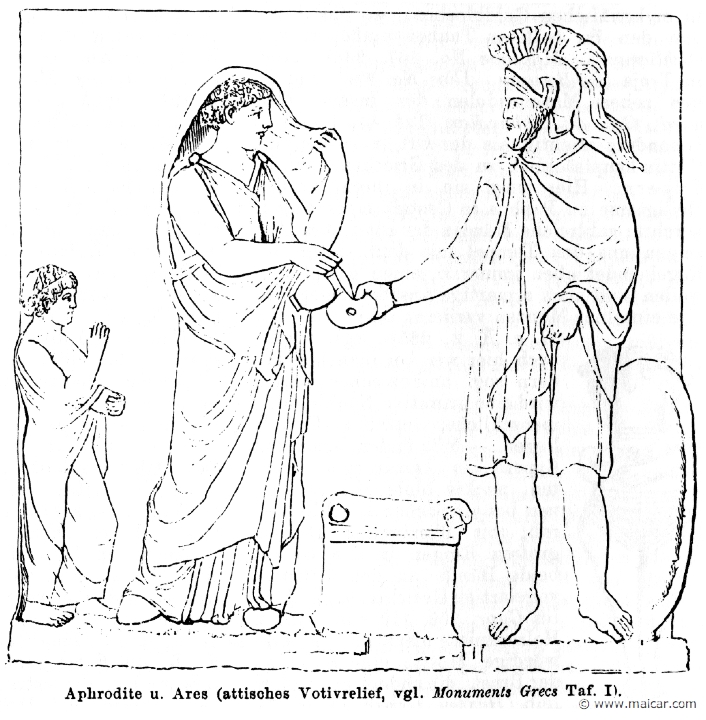 RI.1-0406.jpg - RI.1-0406: Aphrodite and Ares. Relief.Wilhelm Heinrich Roscher (Göttingen, 1845- Dresden, 1923), Ausfürliches Lexikon der griechisches und römisches Mythologie, 1884.