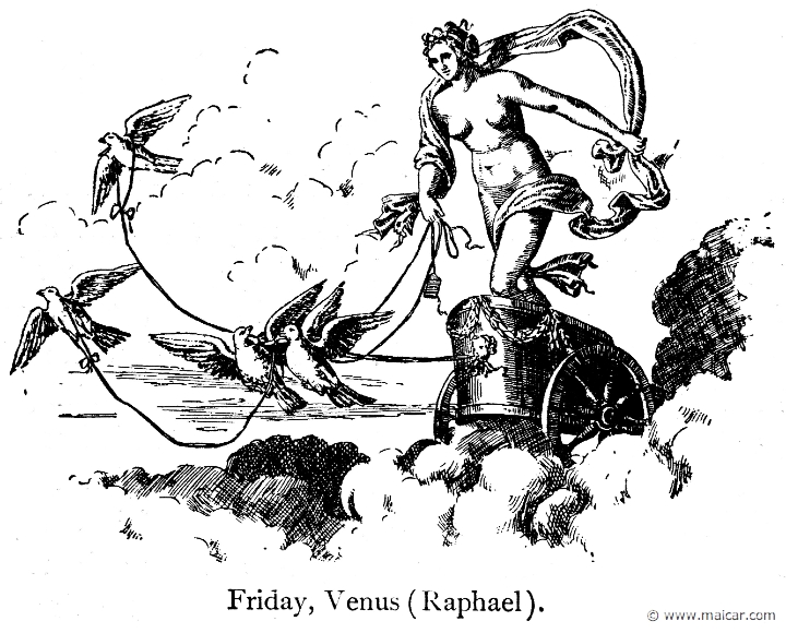 bul113.jpg - bul113: Venus (Friday). Thomas Bulfinch, The Age of Fable or Beauties of Mythology (1898).