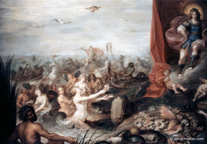 3705.jpg - 3704: Frans Francken d.j. 1581-1642: Die Welt huldigt Apollo. Landesmuseum Oldenburg, Das Schloß.