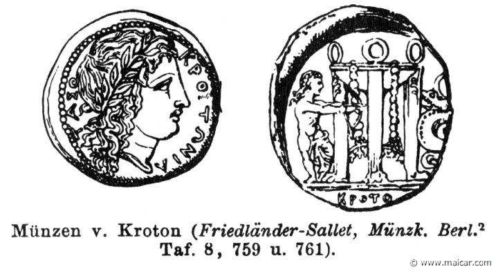 RI.1-0458.jpg - RI.1-0458: Apollo. Coin from Croton.Wilhelm Heinrich Roscher (Göttingen, 1845- Dresden, 1923), Ausfürliches Lexikon der griechisches und römisches Mythologie, 1884.