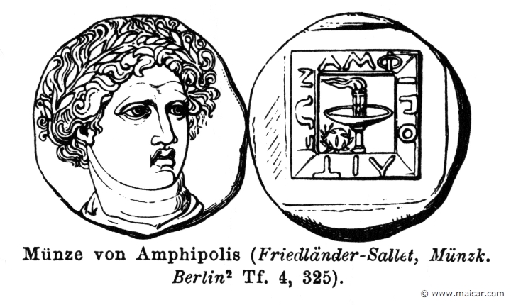 RI.1-0464.jpg - RI.1-0464: Apollo. Coin from Amphipolis.Wilhelm Heinrich Roscher (Göttingen, 1845- Dresden, 1923), Ausfürliches Lexikon der griechisches und römisches Mythologie, 1884.