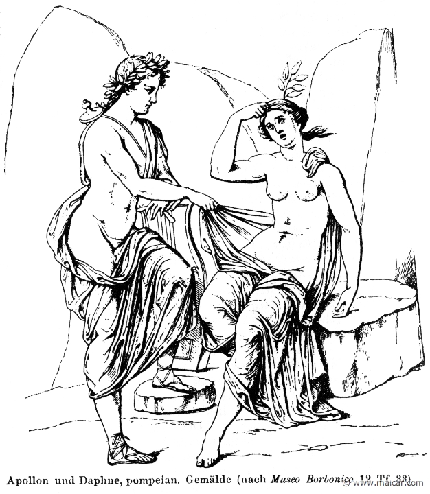 RI.1-0954.jpg - RI.1-0954: Apollo and Daphne. Pompeian painting.Wilhelm Heinrich Roscher (Göttingen, 1845- Dresden, 1923), Ausfürliches Lexikon der griechisches und römisches Mythologie, 1884.