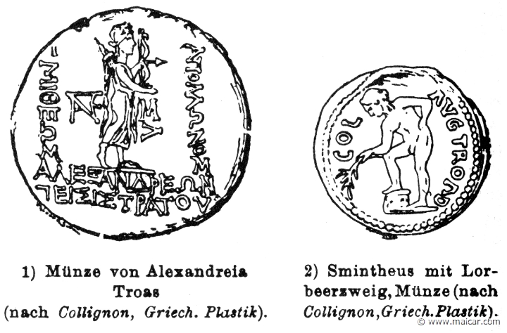 RIV-1084.jpg - RIV-1084: Apollo Smintheus, and Artemis (left).Wilhelm Heinrich Roscher (Göttingen, 1845- Dresden, 1923), Ausfürliches Lexikon der griechisches und römisches Mythologie, 1884.