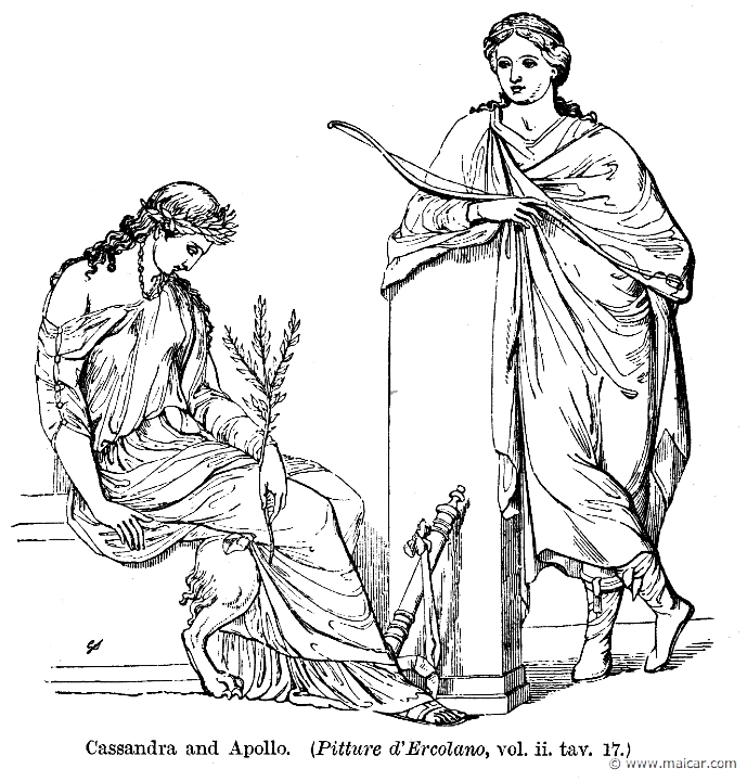 smi147.jpg - smi147: Apollo and Cassandra.Sir William Smith, A Smaller Classical Dictionary of Biography, Mythology, and Geography (1898).