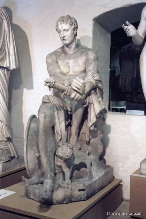 8715.jpg - 8715: ‘Ares Ludovisi’, fundet 1622. Restaureret af Bernini (1598-1680). Graesk slutn. 4 årh. f.Kr. (Romkopi) Rom, Museo Nazionale Romano. Den Kongelige Afstøbningssamling, Copenhagen.