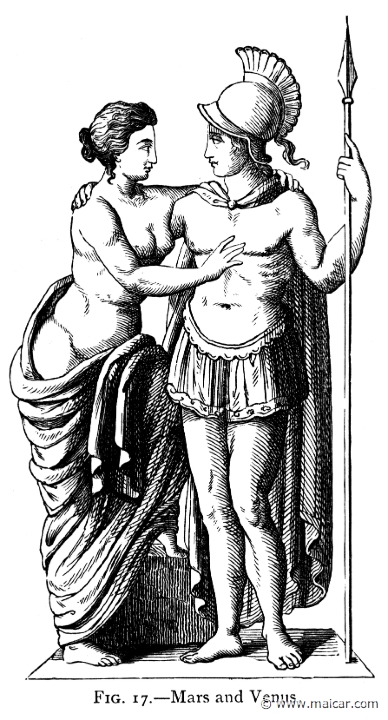 mur017.jpg - mur017: Aphrodite and Ares.Alexander S. Murray, Manual of Mythology (1898).