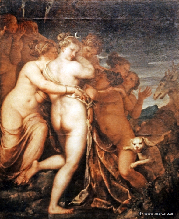 2236.jpg - 2236: Pietro Liberu 1605-1687: Diana und Aktaäon 1660. Gemälde Galerie Kulturforum, Berlin.
