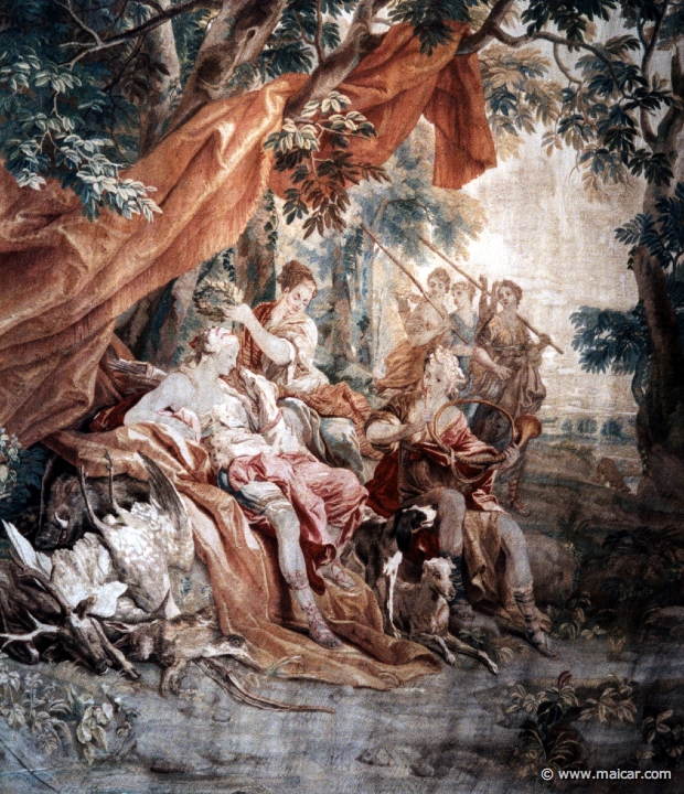 4009.jpg - 4009: Tapestry. Jan van Orly 1665-1735, Augustin Coppens 1668-1740: The glorification of Diana. Museum voor schone kunsten, Gent.