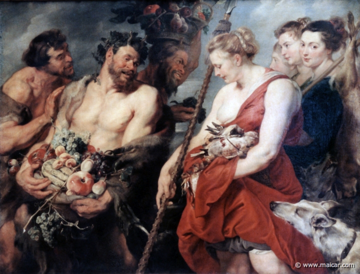 4628.jpg - 4628: Peter Paul Rubens 1577-1640: Dianas Heimkehr von der Jagd, um 1616. Gemäldegalerie Alte Meister, Dresden.
