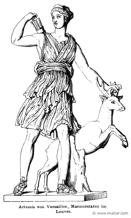 RI.1-0603.jpg - RI.1-0603: Diana from Versailles.Wilhelm Heinrich Roscher (Göttingen, 1845- Dresden, 1923), Ausfürliches Lexikon der griechisches und römisches Mythologie, 1884.