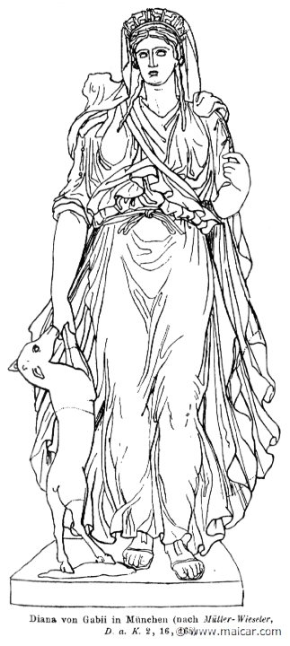RI.1-1009.jpg - RI.1-1009: Diana from Gabii (Artemis).Wilhelm Heinrich Roscher (Göttingen, 1845- Dresden, 1923), Ausfürliches Lexikon der griechisches und römisches Mythologie, 1884.