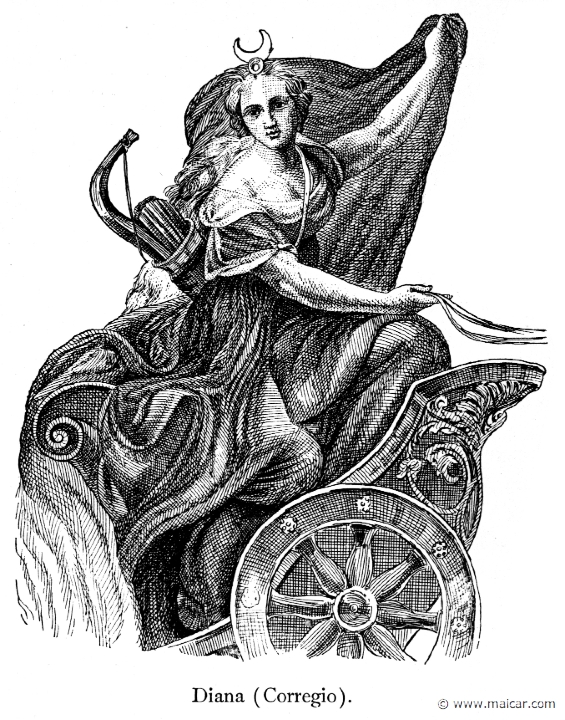 bul352.jpg - bul352: Diana, Corregio. Thomas Bulfinch, The Age of Fable or Beauties of Mythology (1898).