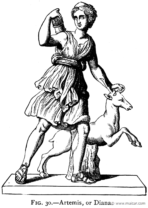 mur030.jpg - mur030: Artemis.Alexander S. Murray, Manual of Mythology (1898).
