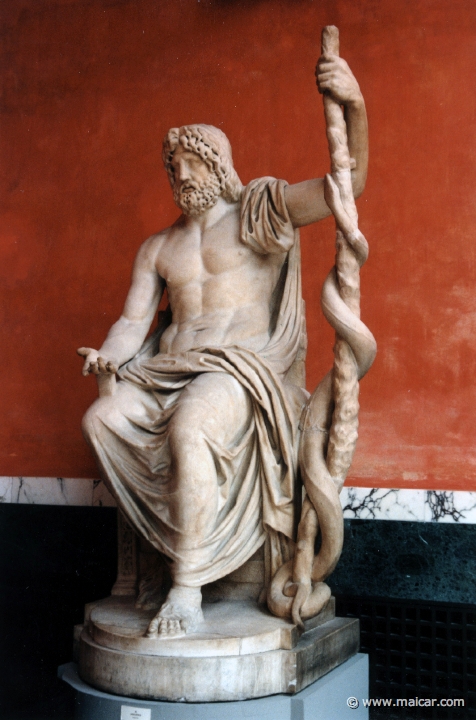 5019.jpg - 5019: Asclepius. Roman statue. Ny Carlsberg Glyptotek, Copenhagen.