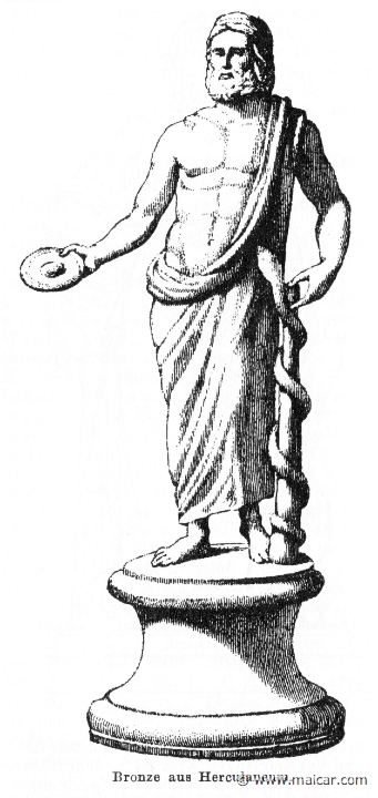 RI.1-0635.jpg - RI.1-0635: Asclepius. Bronze from Herculaneum.Wilhelm Heinrich Roscher (Göttingen, 1845- Dresden, 1923), Ausfürliches Lexikon der griechisches und römisches Mythologie, 1884.