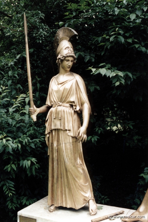 0934.jpg - 0934: Athena and Marsyas. Reconstruction of a lost bronze group by Myron, Acropolis. Städtische Galerie-Liebighaus, Museum alter Plastik, Frankfurt.