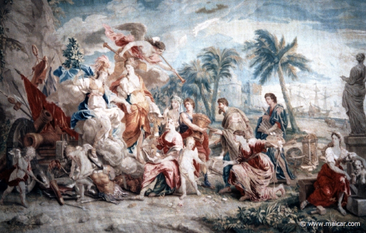4004.jpg - 4004: Tapestry. Jan van Orly 1665-1735, Augustin Coppens 1668-1740: The glorification of Minerva.