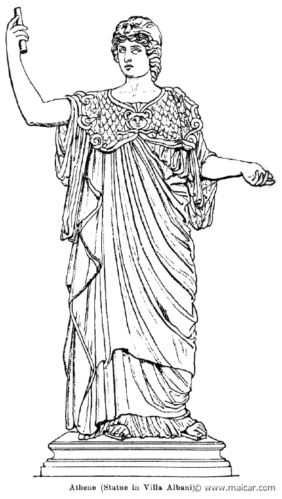 RI.1-0696.jpg - RI.1-0696: Athena. Statue in Villa Albani.Wilhelm Heinrich Roscher (Göttingen, 1845- Dresden, 1923), Ausfürliches Lexikon der griechisches und römisches Mythologie, 1884.
