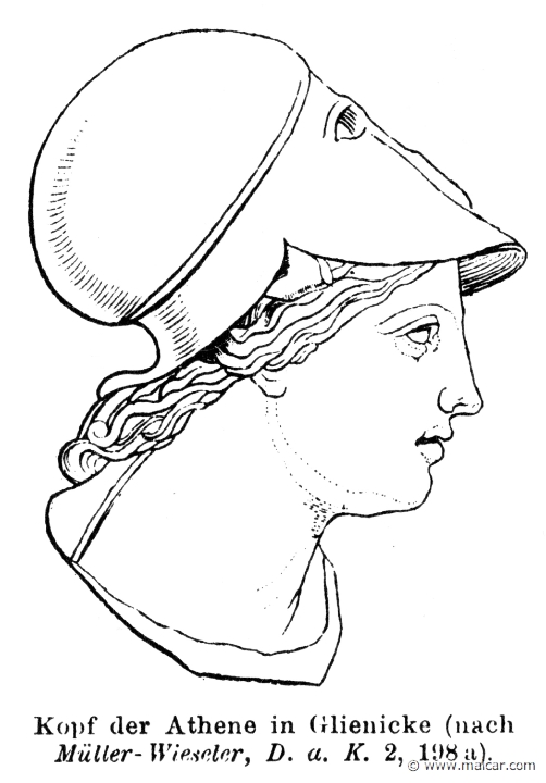 RI.1-0703.jpg - RI.1-0703: Head of Athena.Wilhelm Heinrich Roscher (Göttingen, 1845- Dresden, 1923), Ausfürliches Lexikon der griechisches und römisches Mythologie, 1884.
