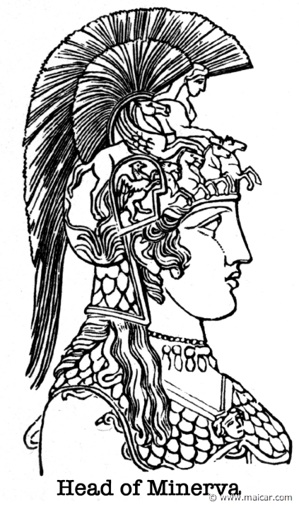 gay326.jpg - gay326: Head of Athena.Charles Mills Gayley, The Classic Myths in English Literature (1893).