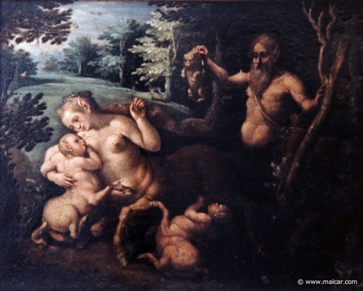 7625.jpg - 7625: Ignoto Fiammingo sec. XVII: La famiglia del Centauro. Museo Correale di Terranova, Sorrento.
