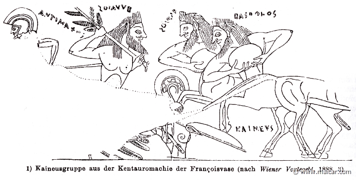 RII.1-1039.jpg - RII.1-1039: The Centaurs burying Caeneus alive. Wilhelm Heinrich Roscher (Göttingen, 1845- Dresden, 1923), Ausfürliches Lexikon der griechisches und römisches Mythologie, 1884.