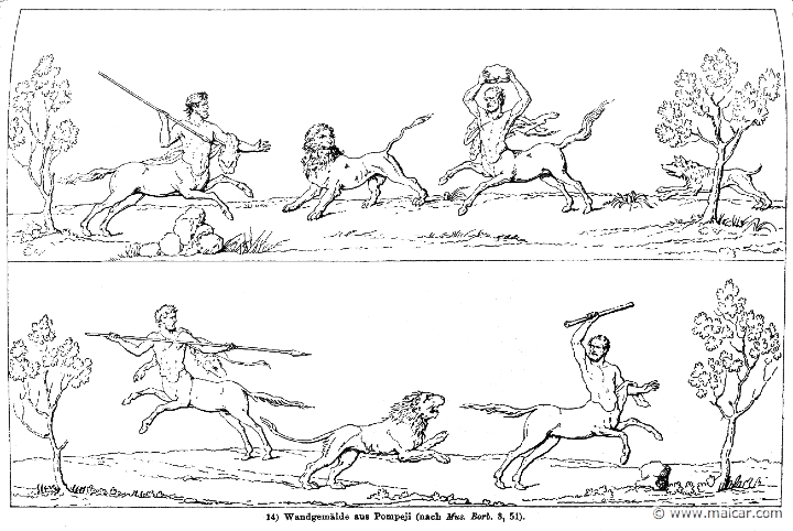 RII.1-1081.jpg - RII.1-1081: Centaurs. Wilhelm Heinrich Roscher (Göttingen, 1845- Dresden, 1923), Ausfürliches Lexikon der griechisches und römisches Mythologie, 1884.