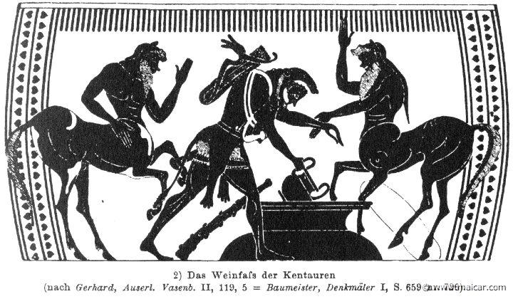RIII.2-2422.jpg - RIII.2-2422: Heracles and the wine of the Centaurs. Wilhelm Heinrich Roscher (Göttingen, 1845- Dresden, 1923), Ausfürliches Lexikon der griechisches und römisches Mythologie, 1884.