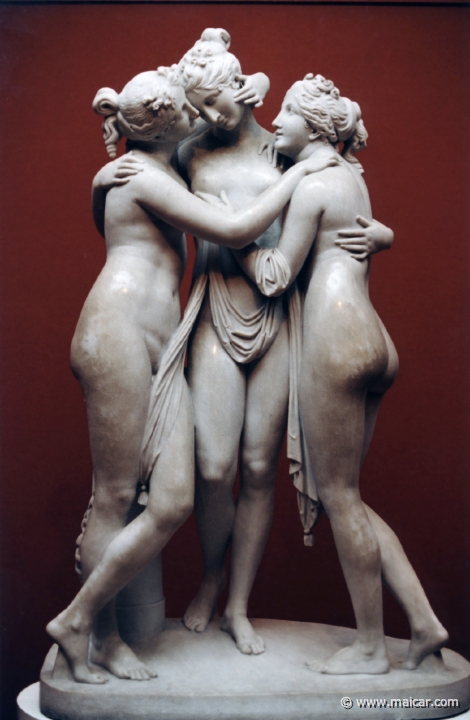 1711.jpg - 1711: Antonio Canova, 1813-14: The Three Graces. Ny Carlsberg Glyptotek, Copenhagen.