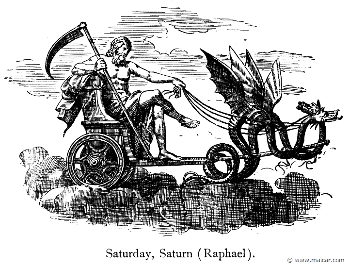bul151.jpg - bul151: Saturn (Saturday). Thomas Bulfinch, The Age of Fable or Beauties of Mythology (1898).