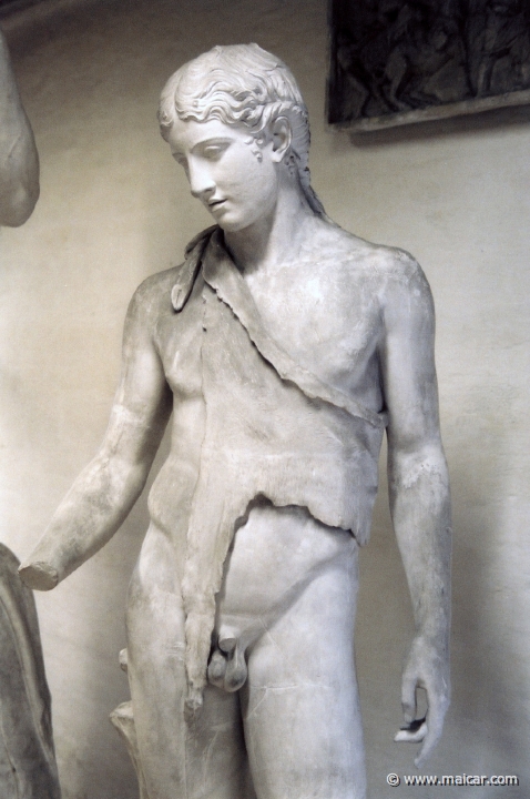 8827.jpg - 8827: Dionysos, fra Hadrians villa i Tivoli. Romersk, 2. årh. e. Kr. Rom, Museo Nazionale Romano. Den Kongelige Afstøbningssamling, Copenhagen.
