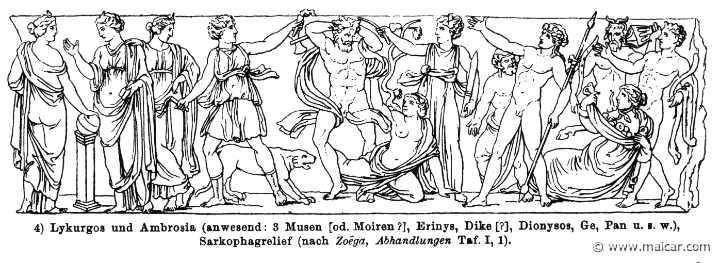 RII.2-2201.jpg - RII.2-2201: Lycurgus kills the nymph Ambrosia.Wilhelm Heinrich Roscher (Göttingen, 1845- Dresden, 1923), Ausfürliches Lexikon der griechisches und römisches Mythologie, 1884.