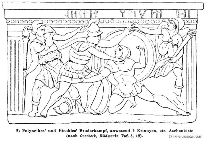 RIII.2-2675.jpg - RIII.2-2675: Fight of Polynices and Eteocles. Wilhelm Heinrich Roscher (Göttingen, 1845- Dresden, 1923), Ausfürliches Lexikon der griechisches und römisches Mythologie, 1884.