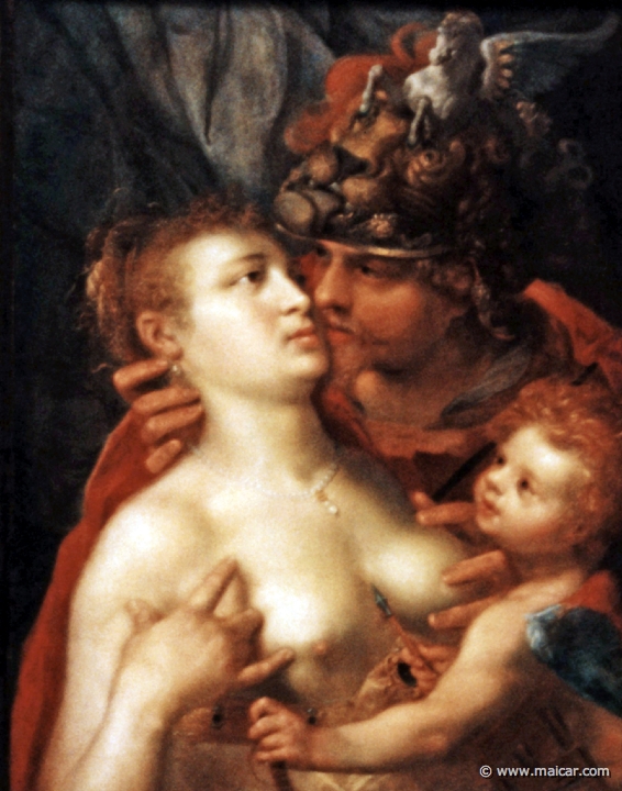 0521.jpg - 0521: Pieter Isaacsz 1569-1625: Mars, Venus, and Amor c. 1600. K√ºnsthistorische Museum, Wien.