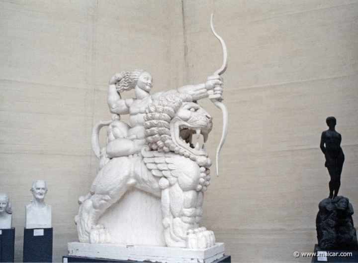 1828.jpg - 1828: Rudolph Tegner, 1873-1950: Eros on the lion. Rudolph Tegners Museum.