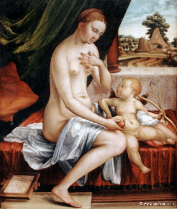 2220.jpg - 2220: Georg Pencz 1500-1550: Venus und Amor 1528-29. Gemälde Galerie Kulturforum, Berlin