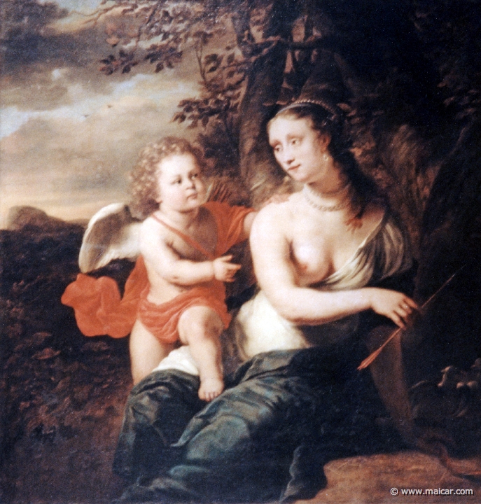 2324.jpg - 2324: Ferdinand Bol 1616-1680: Venus und Amor (1664?). Gemälde Galerie Kulturforum, Berlin.