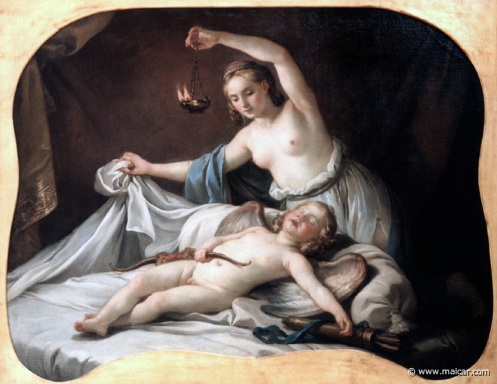 4125.jpg - 4125: Joseph-Marie Vien 1716-1809: Psyché reconnaissant l’Amour endormi, 1761. Palais des Beaux-arts, Lille.