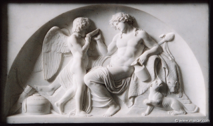 9104.jpg - 9104: Bertel Thorvaldsen 1770-1844: Cupid and Bacchus, c. 1810. The Thorvaldsen Museum, Copenhagen.